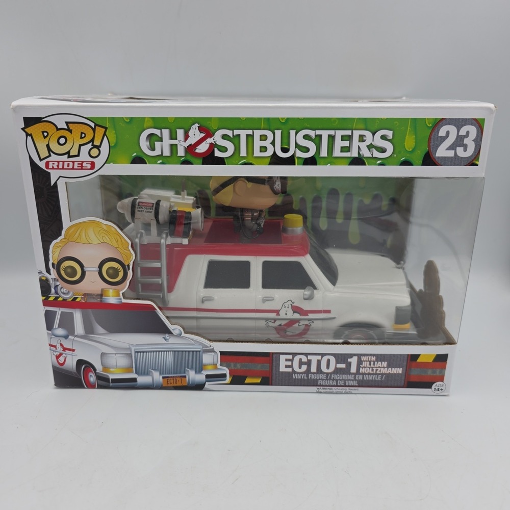 Funko Pop Rides Movies Ghostbusters ECTO-1 w/Jillian Holtzmann 23 Vinyl Figure
